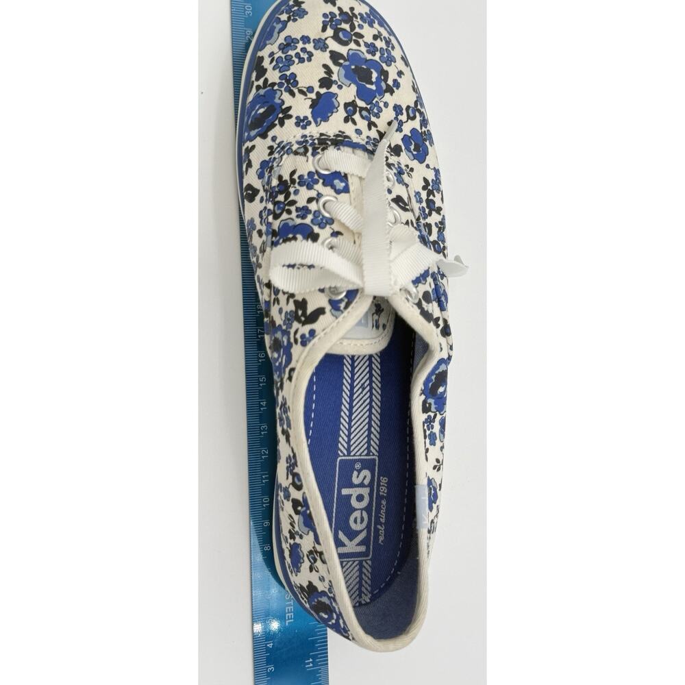 Keds Champion Blue Floral Canvas Lace-Up Sneakers Women’s Size 7.5 - Picture 8 of 10